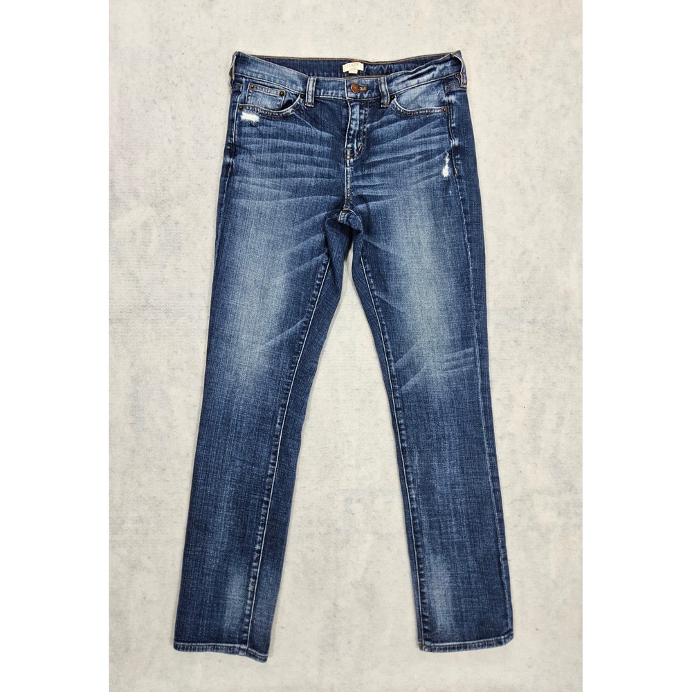 J.Crew Jeans Womens Matchstick 26 Cigarette Whisker Straight Leg Distressed Y2K